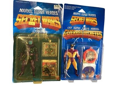 Lot 47 - Mattel (c1984) Marvel Super Heroes Secret Wars 4" action figure with his secret shield Iron Man No.7206, Dr. Octopus No.7213, Magneto No.7211, Kant No.7212 & Captain America No.205, plus dua...