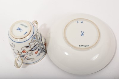 Lot 117 - Meissen chocolate cup and saucer