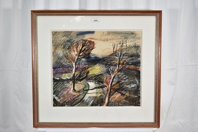 Lot 1045 - *Rowland Suddaby (1912-1972) ink and mixed media, 'Country Lane', 33 x 42cm, in glazed frame