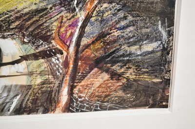 Lot 1045 - *Rowland Suddaby (1912-1972) ink and mixed media, 'Country Lane', 33 x 42cm, in glazed frame