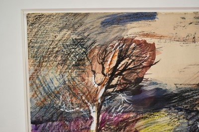 Lot 1045 - *Rowland Suddaby (1912-1972) ink and mixed media, 'Country Lane', 33 x 42cm, in glazed frame