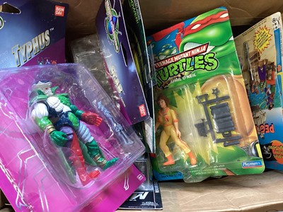 Lot 53 - Mixed lot of action figures and accessories, mostly on card with bubblepack (12 boxes )