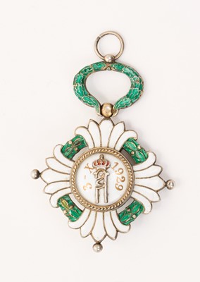 Lot 15 - 1920s Yugoslavian Order of the Crown, silver and enamel , 5th Class