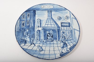 Lot 73 - Five Dutch Delft ‘calendar’ plates