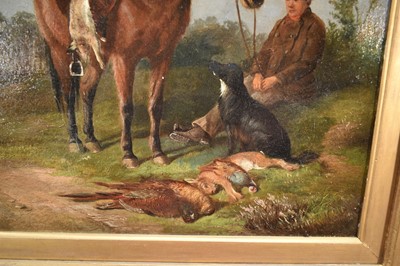 Lot 1123 - John Duvall (1816-1892) oil on canvas - The Sportsman's Bag, signed, 38cm x 51cm, in gilt frame