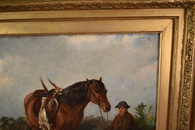 Lot 1123 - John Duvall (1816-1892) oil on canvas - The Sportsman's Bag, signed, 38cm x 51cm, in gilt frame