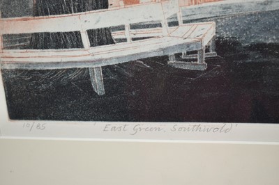 Lot 1052 - *Richard Bawden (1936-2024) signed limited edition etching and aquatint - 'East Green, Southwold', 10/85