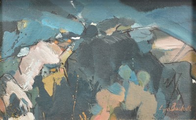 Lot 338 - Lynn Bushell (b.1946) oil on canvas, Pink Dawn, signed, 31cm x 48cm, framed.