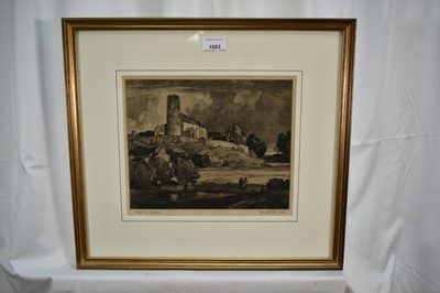 Lot 1083 - *Leonard Russell Squirrell (1893-1979) signed mezzotint - Haddiscoe Church, 24cm x 28.5cm, in glazed gilt frame