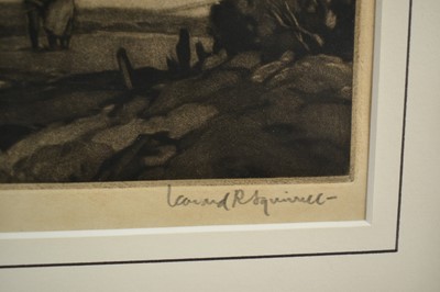 Lot 1083 - *Leonard Russell Squirrell (1893-1979) signed mezzotint - Haddiscoe Church, 24cm x 28.5cm, in glazed gilt frame