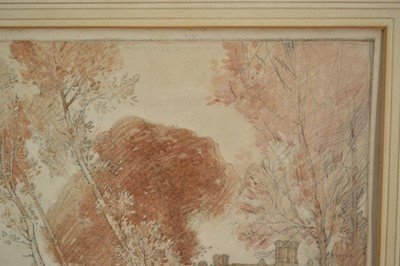 Lot 1081 - *Leonard Russell Squirrell (1893-1979) pencil and sepia watercolour - Playford Hall, Suffolk, signed, dated 1918 and inscribed, 28cm x 41cm, in glazed frame