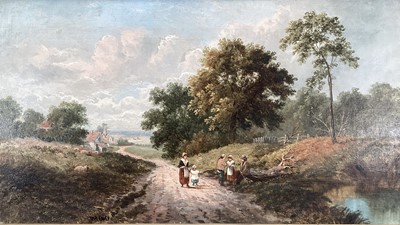 Lot 240 - 19th century oil on canvas landscape, bearing signature
