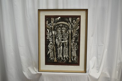 Lot 1063 - *Valerie Thornton (1931-1991) two signed limited edition etchings and aquatints - 'Le Besset', 32/75, 38cm x 55cm, 'Living in Peace' 13/45, 65cm x 49cm and a pencil drawing