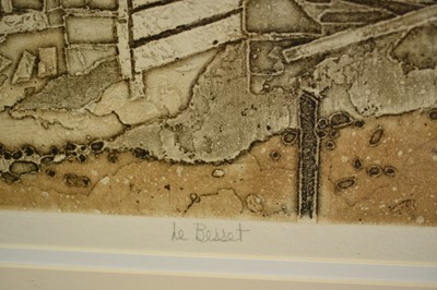 Lot 1063 - *Valerie Thornton (1931-1991) two signed limited edition etchings and aquatints - 'Le Besset', 32/75, 38cm x 55cm, 'Living in Peace' 13/45, 65cm x 49cm and a pencil drawing