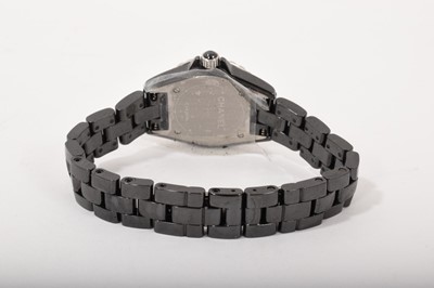 Lot 596 - Chanel J12 wristwatch, boxed with papers dated 23/12/2013