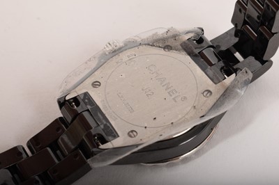 Lot 596 - Chanel J12 wristwatch, boxed with papers dated 23/12/2013