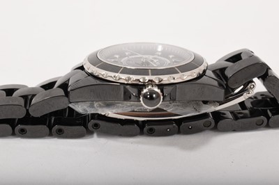 Lot 596 - Chanel J12 wristwatch, boxed with papers dated 23/12/2013