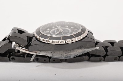 Lot 596 - Chanel J12 wristwatch, boxed with papers dated 23/12/2013
