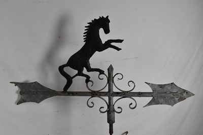 Lot 1542 - Impressive wrought iron and aluminum weather vain