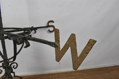 Lot 1542 - Impressive wrought iron and aluminum weather vain