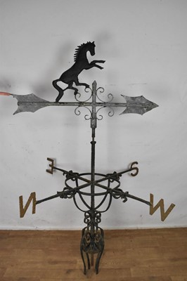 Lot 1542 - Impressive wrought iron and aluminum weather vain