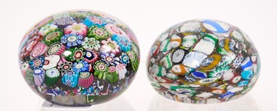 Lot 223 - 19th century scrambled millefiori glass paperweight, probably Clichy