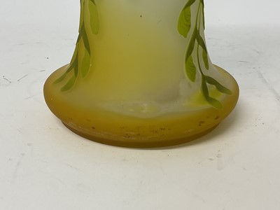 Lot 221 - Emile Gallé acid-etched cameo glass vase decorated with a sycamore tree