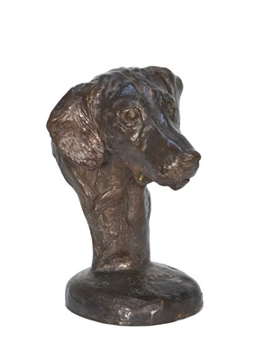 Lot 1137 - Bellinda Sillars (b.1961) limited edition bronze, a hound head 'Sextant', 11/50, signed, titled and dated 2001