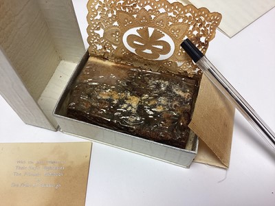 Lot 26 - The Wedding of HRH Princess Elizabeth to Prince Philip of Greece 1947, rare piece of wedding cake in box with original packaging