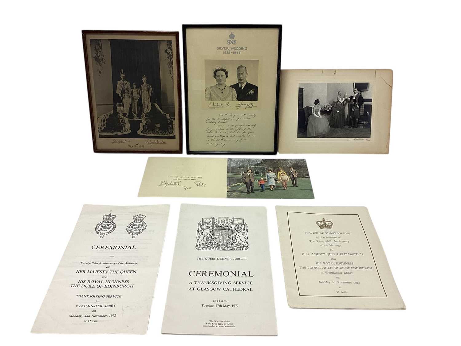 Lot 32 - H.M. Queen Elizabeth II 1968 Christmas card and other ephemera