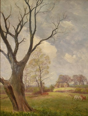 Lot 1418 - George Thomas Rope (1845-1912) oil on canvas - Landscape with Horses, apparently unsigned, 56.5cm x 44cm, in gilt frame