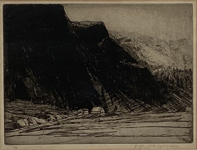 Lot 179 - Frederick Hans Haargensen (1877-1943) etching - Peasants's Homestead, signed and numbered