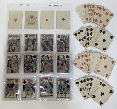 Lot 909 - Rare deck of 52 cards by William Wheeler, circa 1821