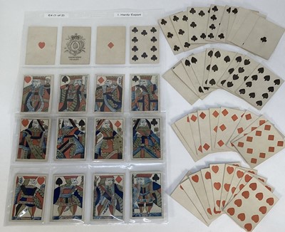 Lot 910 - Complete deck of 52 exportation playing cards by I Hardy, circa 1820