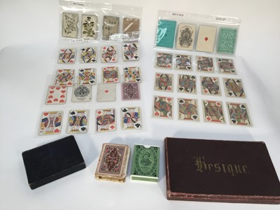 Lot 922 - Group of Victorian playing cards including full 52 card deck by Woolley & Co