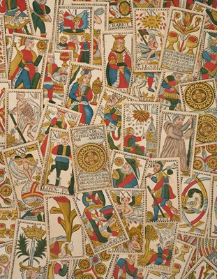 Lot 926 - Rare early set of 78 Belgian Tarot cards, circa 1750