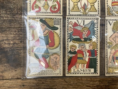 Lot 926 - Rare early set of 78 Belgian Tarot cards, circa 1750