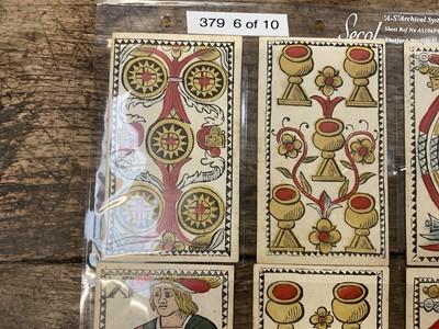 Lot 926 - Rare early set of 78 Belgian Tarot cards, circa 1750