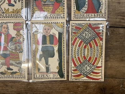 Lot 926 - Rare early set of 78 Belgian Tarot cards, circa 1750