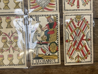 Lot 926 - Rare early set of 78 Belgian Tarot cards, circa 1750