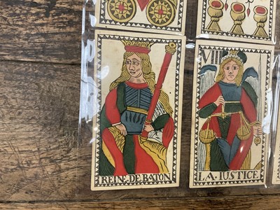 Lot 926 - Rare early set of 78 Belgian Tarot cards, circa 1750