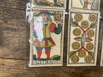 Lot 926 - Rare early set of 78 Belgian Tarot cards, circa 1750