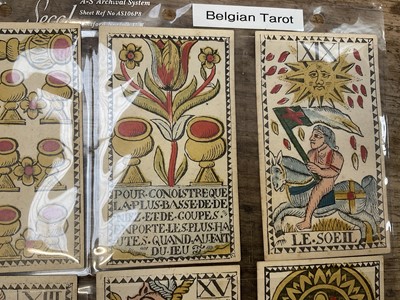 Lot 926 - Rare early set of 78 Belgian Tarot cards, circa 1750