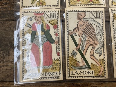 Lot 926 - Rare early set of 78 Belgian Tarot cards, circa 1750