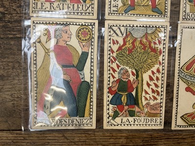 Lot 926 - Rare early set of 78 Belgian Tarot cards, circa 1750
