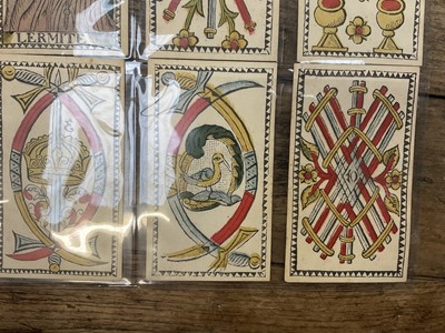 Lot 926 - Rare early set of 78 Belgian Tarot cards, circa 1750