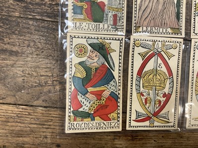 Lot 926 - Rare early set of 78 Belgian Tarot cards, circa 1750