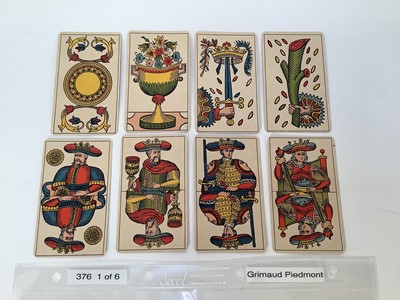 Lot 928 - Complete deck of 78 Piedmont Tarot cards, by Grimaud, Circa 1900