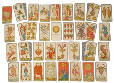 Lot 929 - Complete deck of 97 Italian Minchiate cards, circa 1930