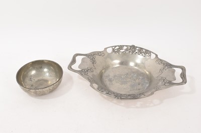 Lot 987 - Tudric pewter twin handled pierced